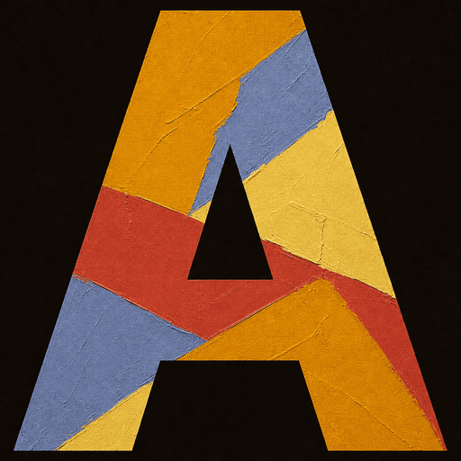 Logo de Arnold: letra A con textura Palette Knife